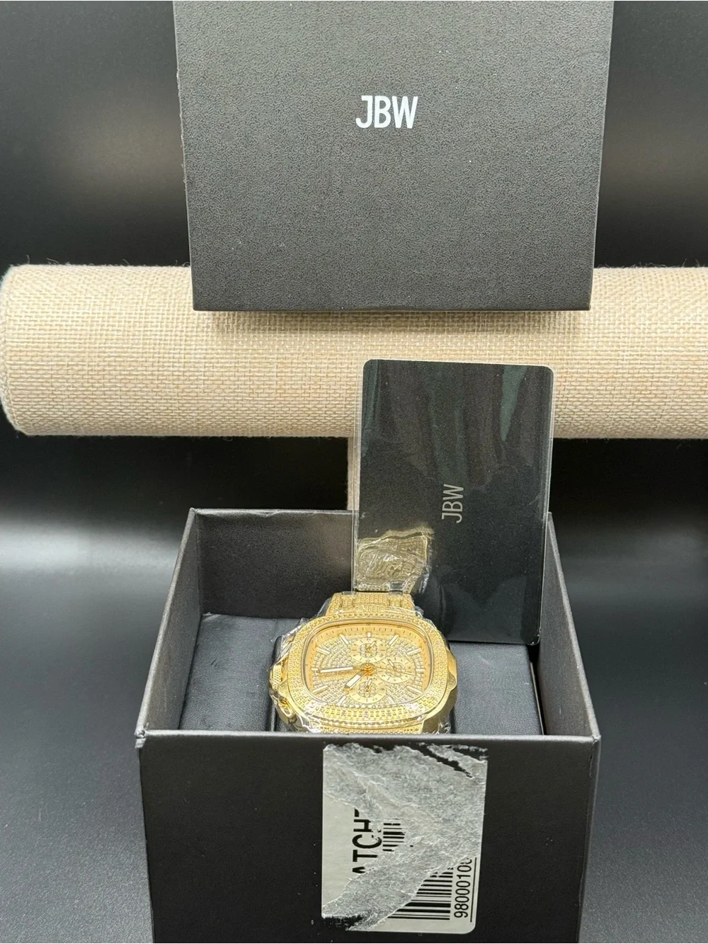 JBW Men's Diamond (1/5 ct. t.w.) Watch in 18k Gold-plated Stainless-steel Watch